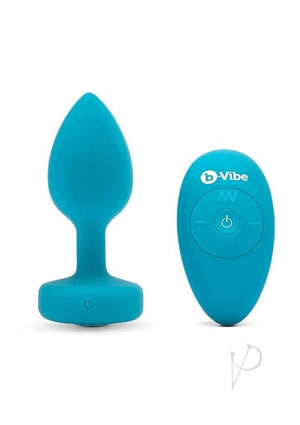 Open image in slideshow, B-Vibe Vibrating Jewel Plug Rechargeable Silicone Anal Plug with Remote Control - Small/Medium
