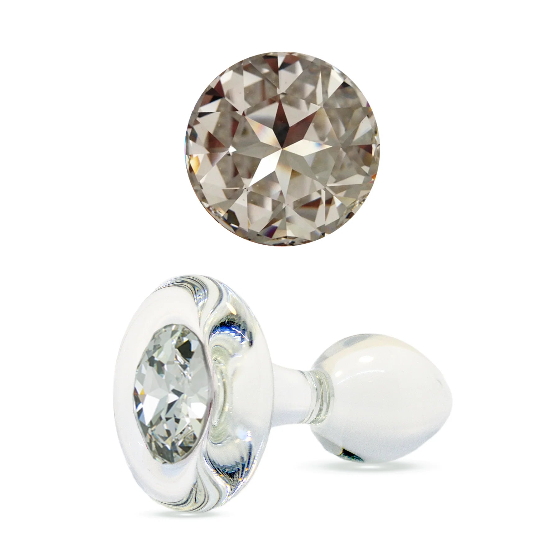 Crystal Delight Glass Butt Plug - classic small bulb That Drawer Crystal Delight Glass Butt Plug - classic small bulb That Drawer