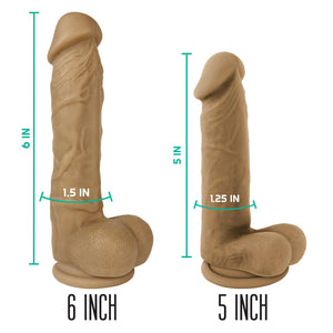 Dual Density Dildo, 6 Inches